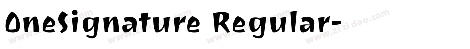 OneSignature Regular字体转换